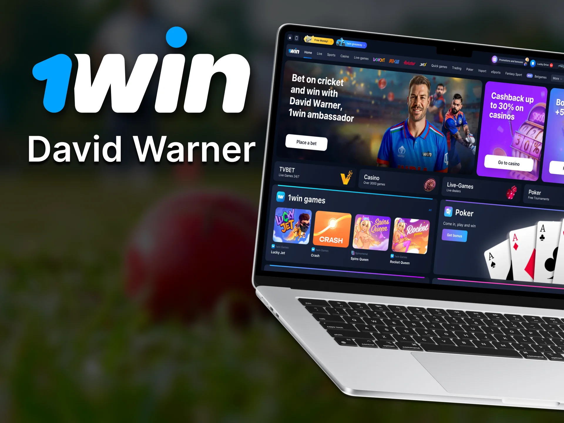 1Win's partner, David Warner, is a celebrated figure in the realm of international cricket from Australia.